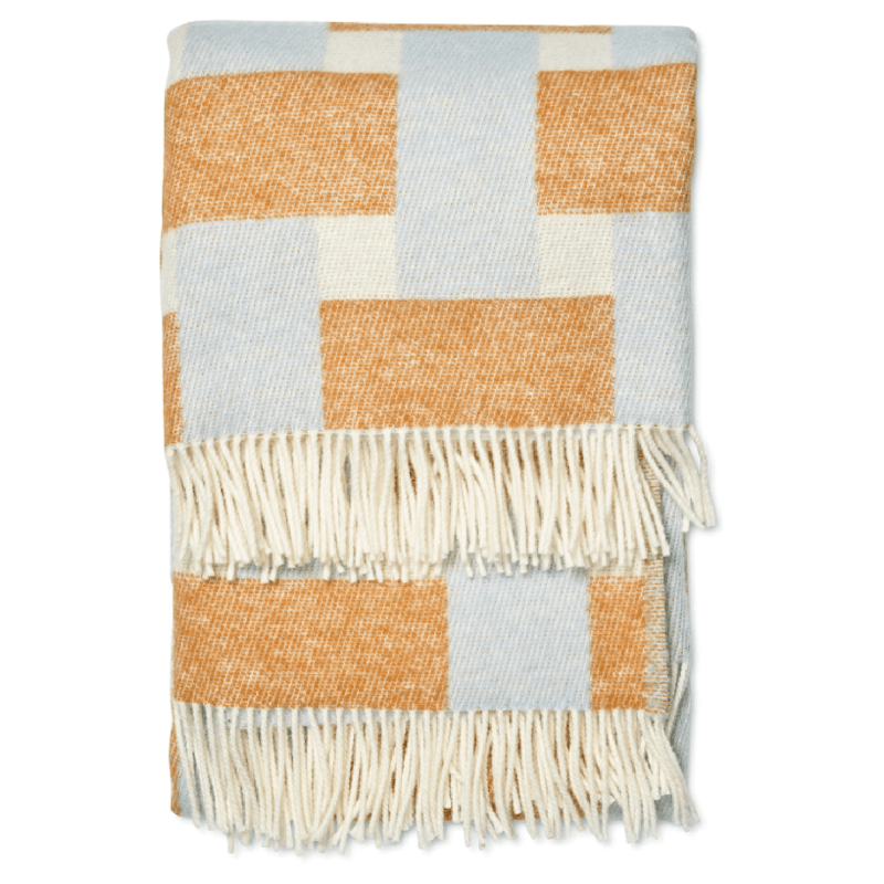 Weave Ullteppe 130x180 cm, Hvit / Blå / Terracotta