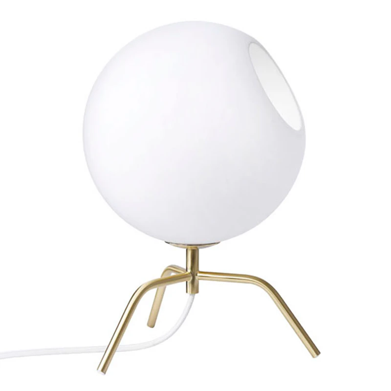 Bug 15 Bordlampe, Messing/Hvitt Opalglass