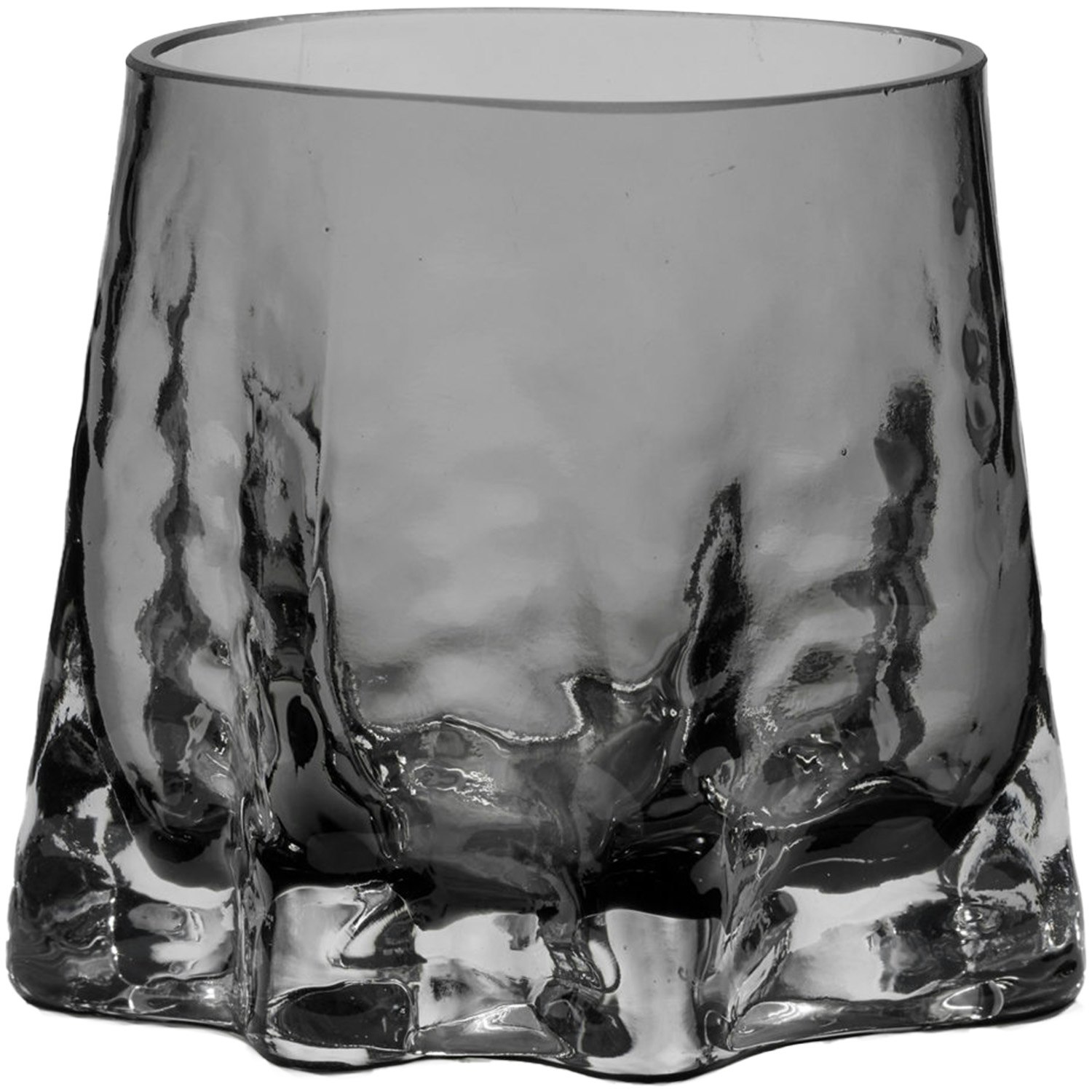 Cooee Design Gry Lyslykte Medium R&oslash;yk -  Lysestaker Glass Smoke - TH-05-07-SM