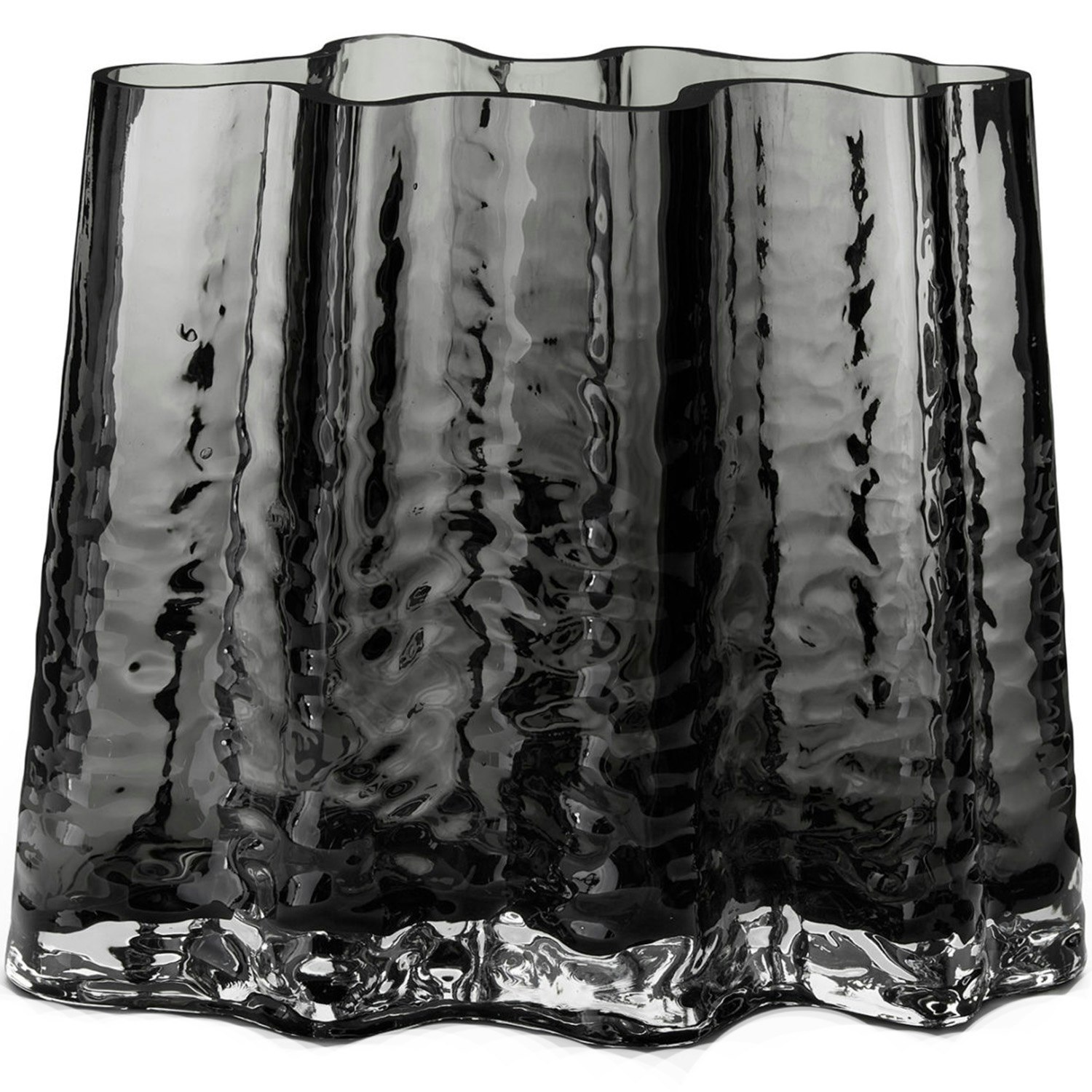 Cooee Design Gry Wide Vase H19 Cm R&oslash;yk -  Vaser Munnbl&aring;st Glass Smoke - TH-05-02-SM