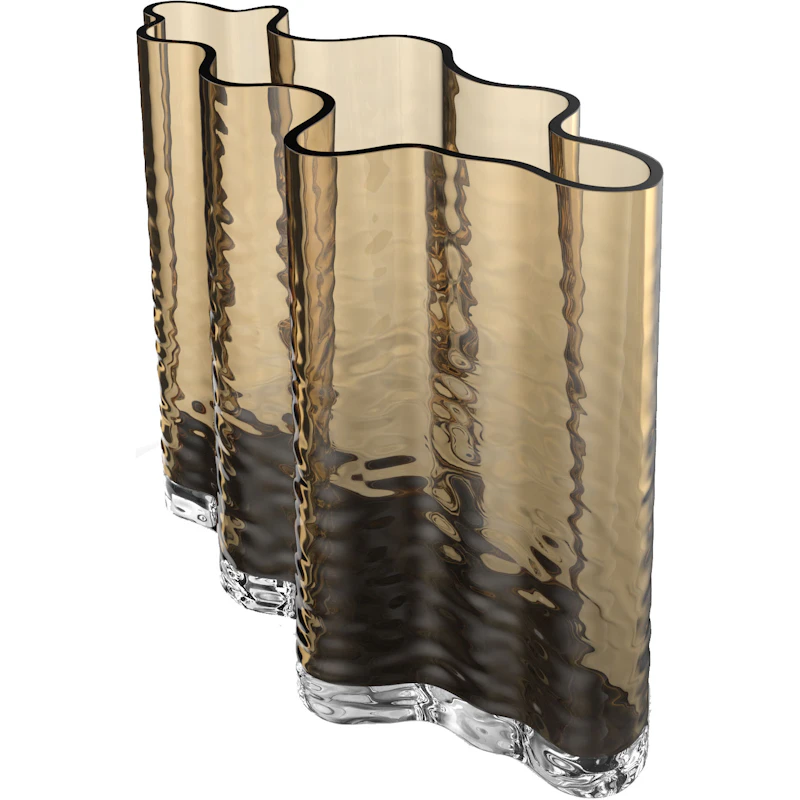 Gry Wide Vase H24 cm, Cognacfarget