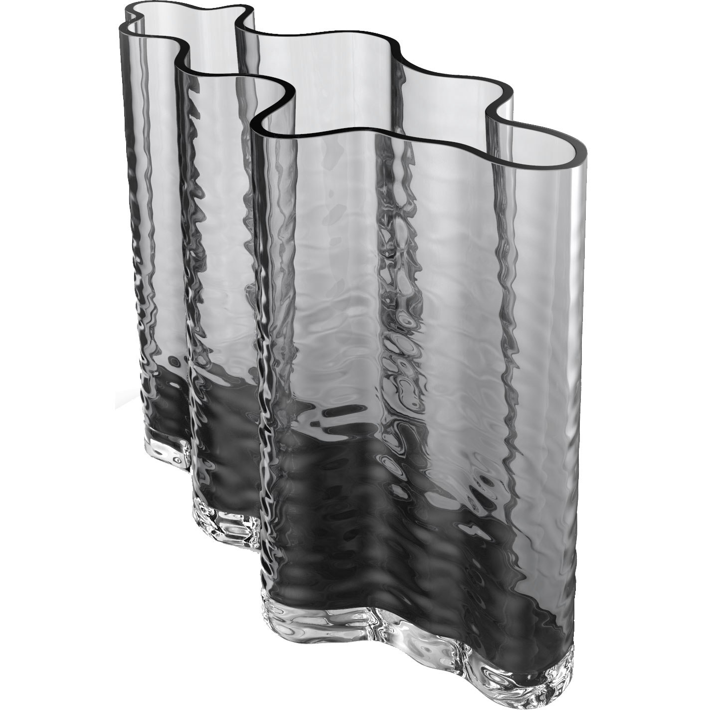 Cooee Design Gry Wide Vase H24 Cm R&oslash;yk -  Vaser Munnbl&aring;st Glass Smoke - TH-05-03-SM