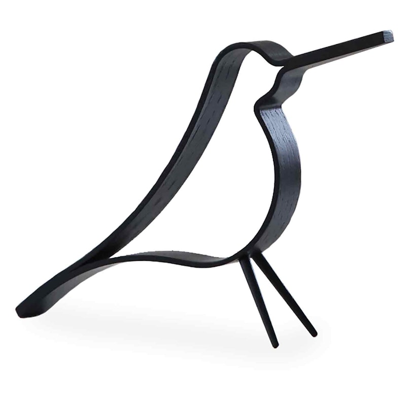 Woody Bird Dekorasjon 14 cm, Sort