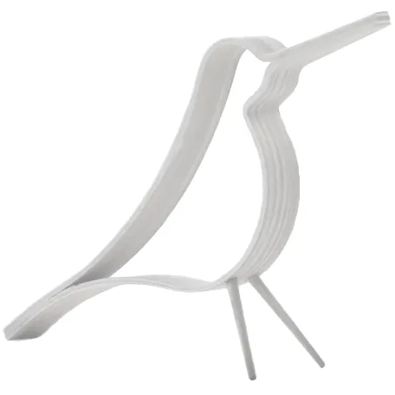 Woody Bird Dekorasjon 14 cm, Hvit