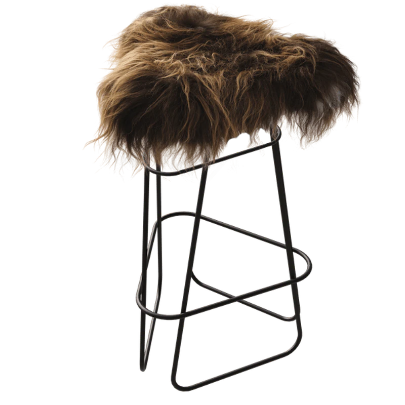 Iceland Barstol 65 cm, Sort / Wild Brown