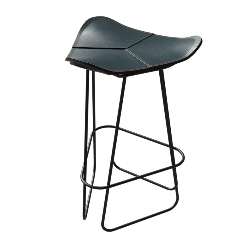 Pampa Barstol 65 cm, Sort / Ocean Blue