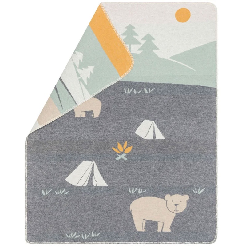 Juwel Babyteppe 70x90 cm Bears on Camping, Grå