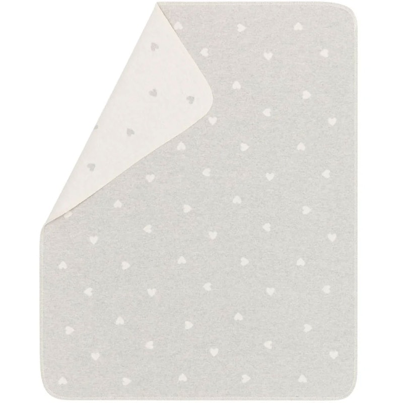 Juwel Babyteppe 70x90 cm Hearts, Grå / Off-white