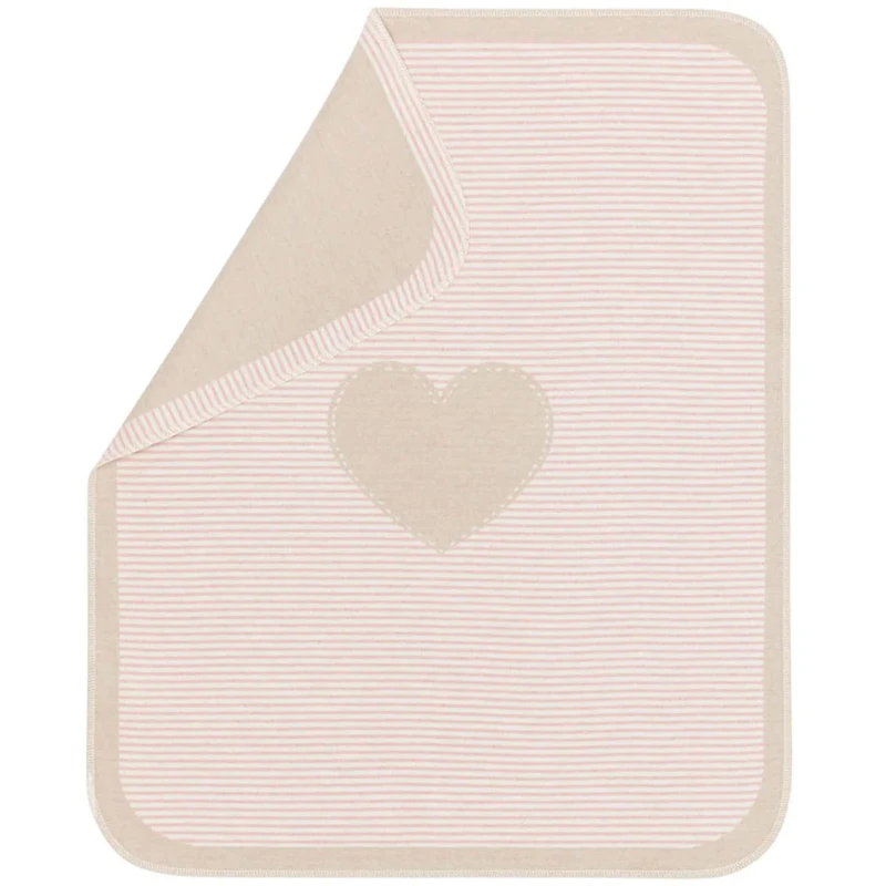 Juwel Babyteppe 70x90 cm Heart, Light Pink