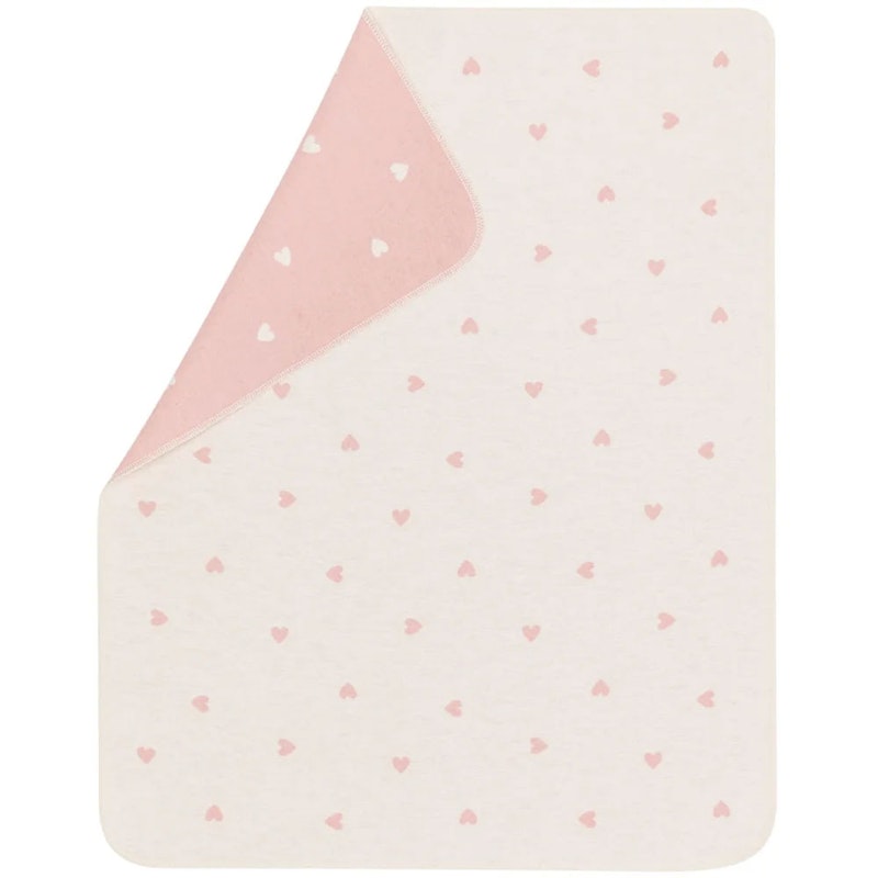 Juwel Babyteppe 70x90 cm Hearts, Off-white / Rosa
