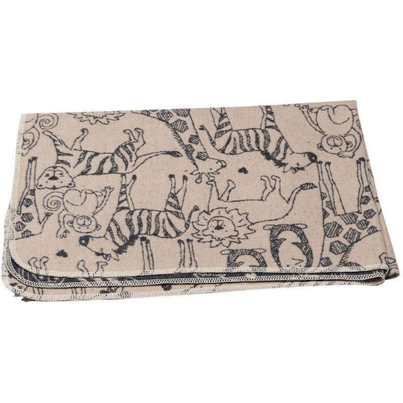 Juwel Barnepledd 100x140 cm Safari Animals, Beige / Grå