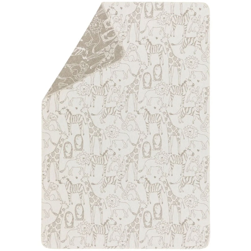 Juwel Barnepledd 100x140 cm Safari Animals, Off-white
