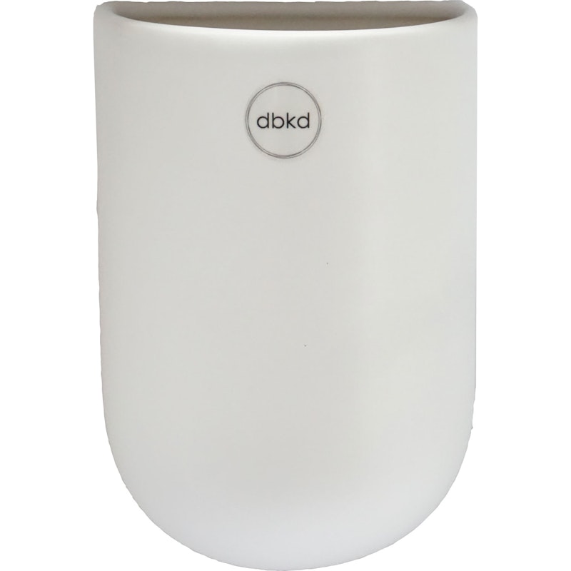 Cut Wall Pot Medium, White Veggkrukke, M Hvit