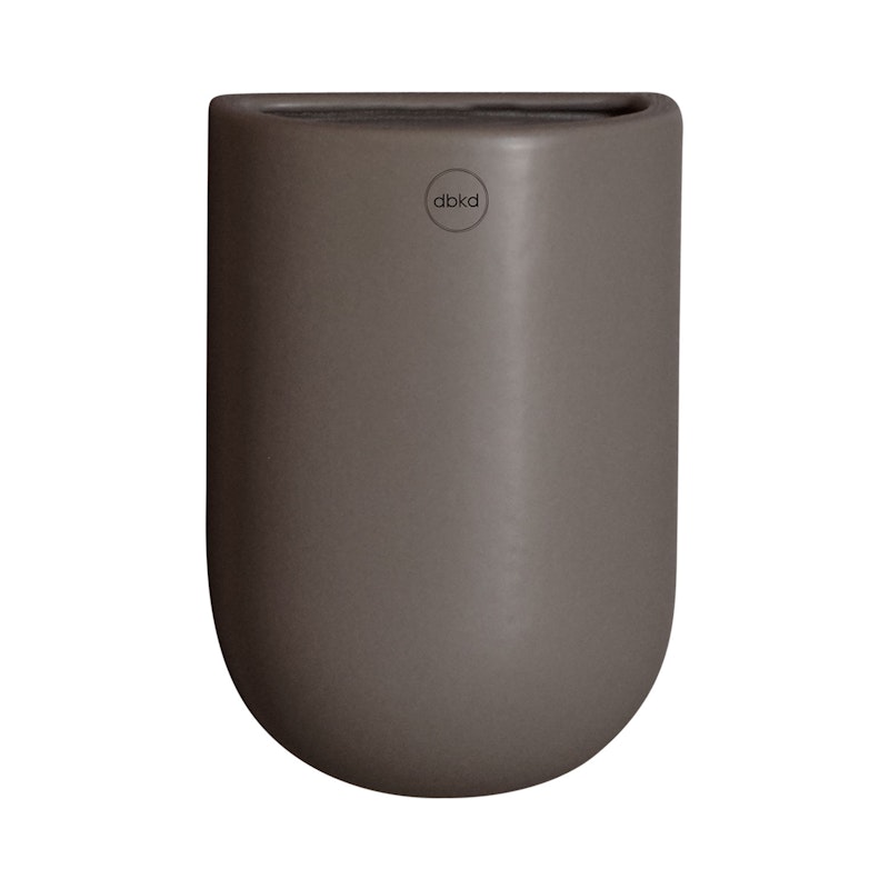 Cut Wall Pot Medium, White Veggkrukke, M Dust