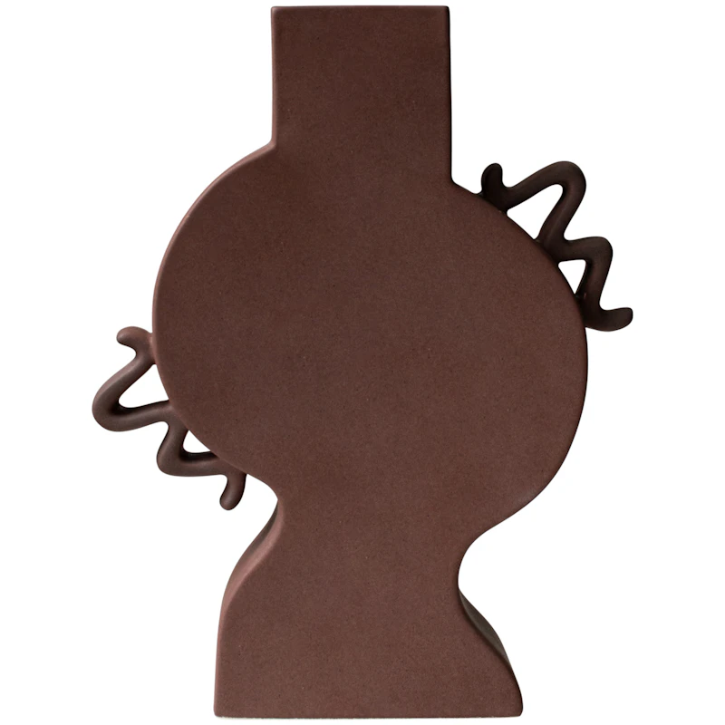 Flat Vase Large, Brun