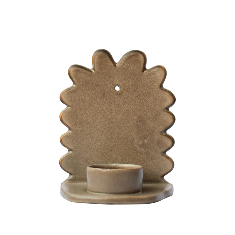 Flowery Vegglysholder Liten, Beige