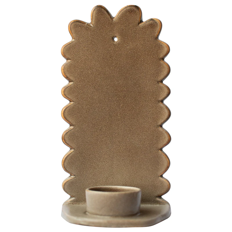 Flowery Vegglysholder Stor, Beige