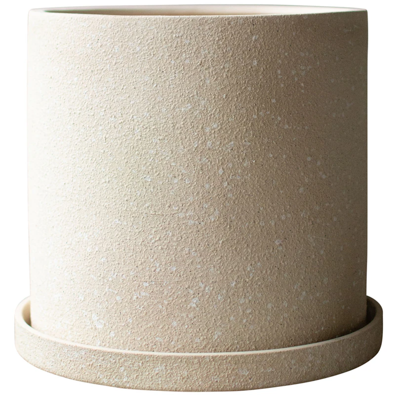 Grow structure Krukke Med Tallerken 30 cm, Creme