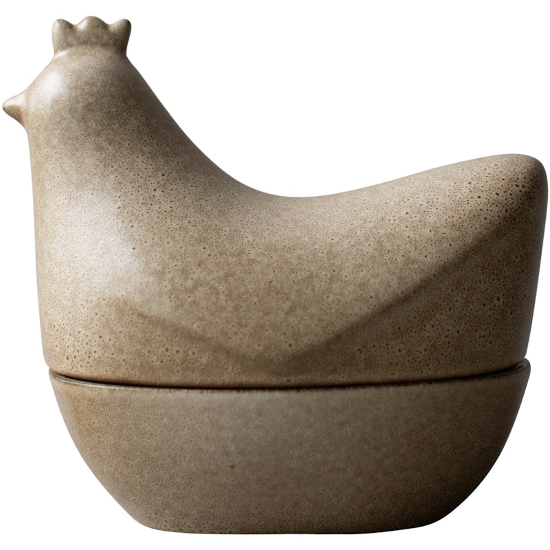 Happy Hen Krukke Med Lokk, Beige