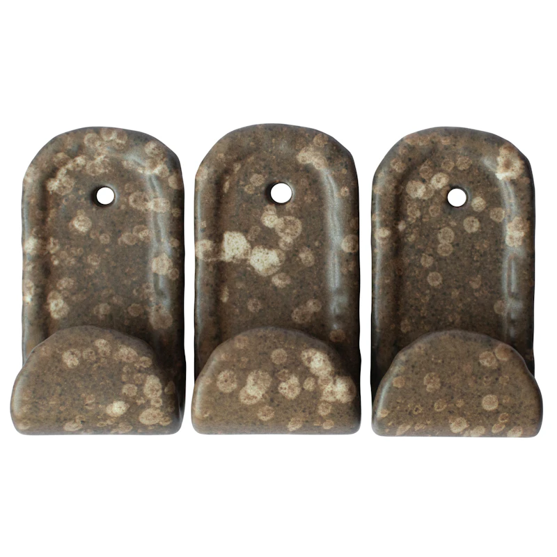 Hook Veggkrok 3-pk, Brown Dot