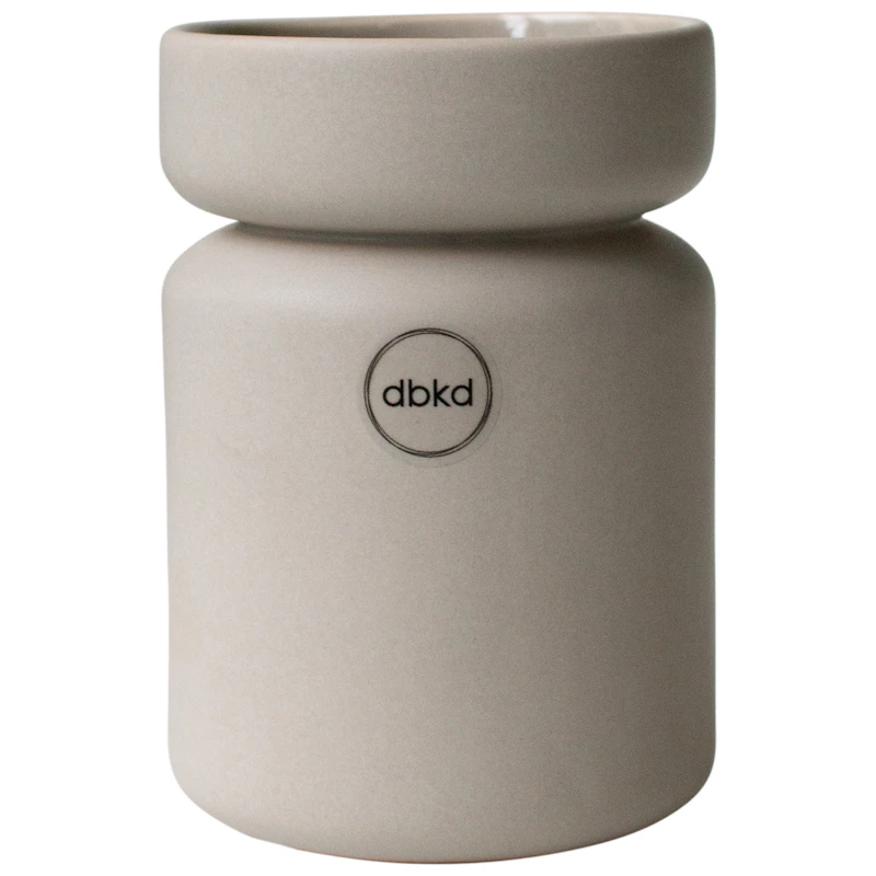 Neck Vase Small, Taupebrun