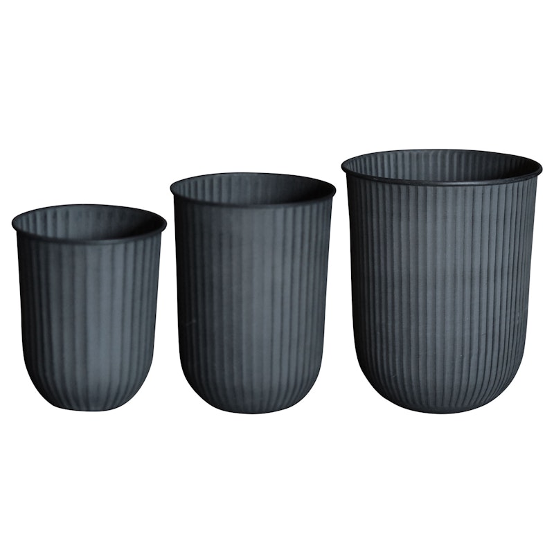 Out Stripe Krukke 3-pk, Svart