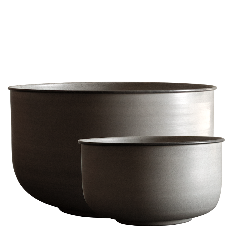 Out Wide Utendørs Gryter 2-pk, Beige