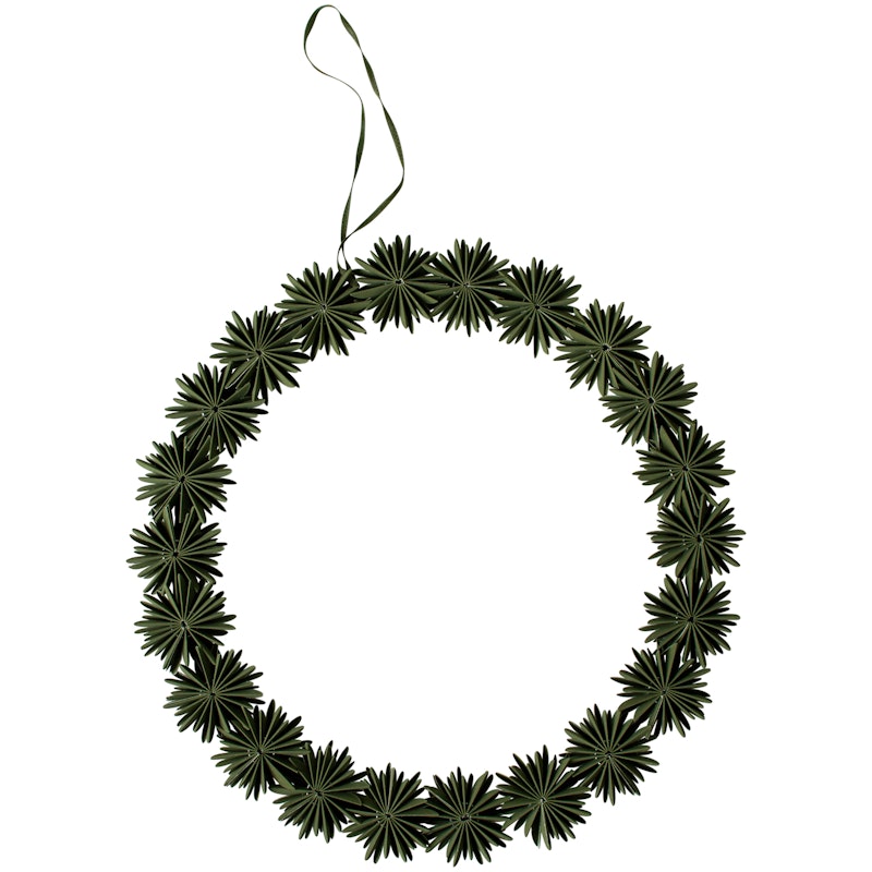 Paper Flake Krans 35 cm, Grønn