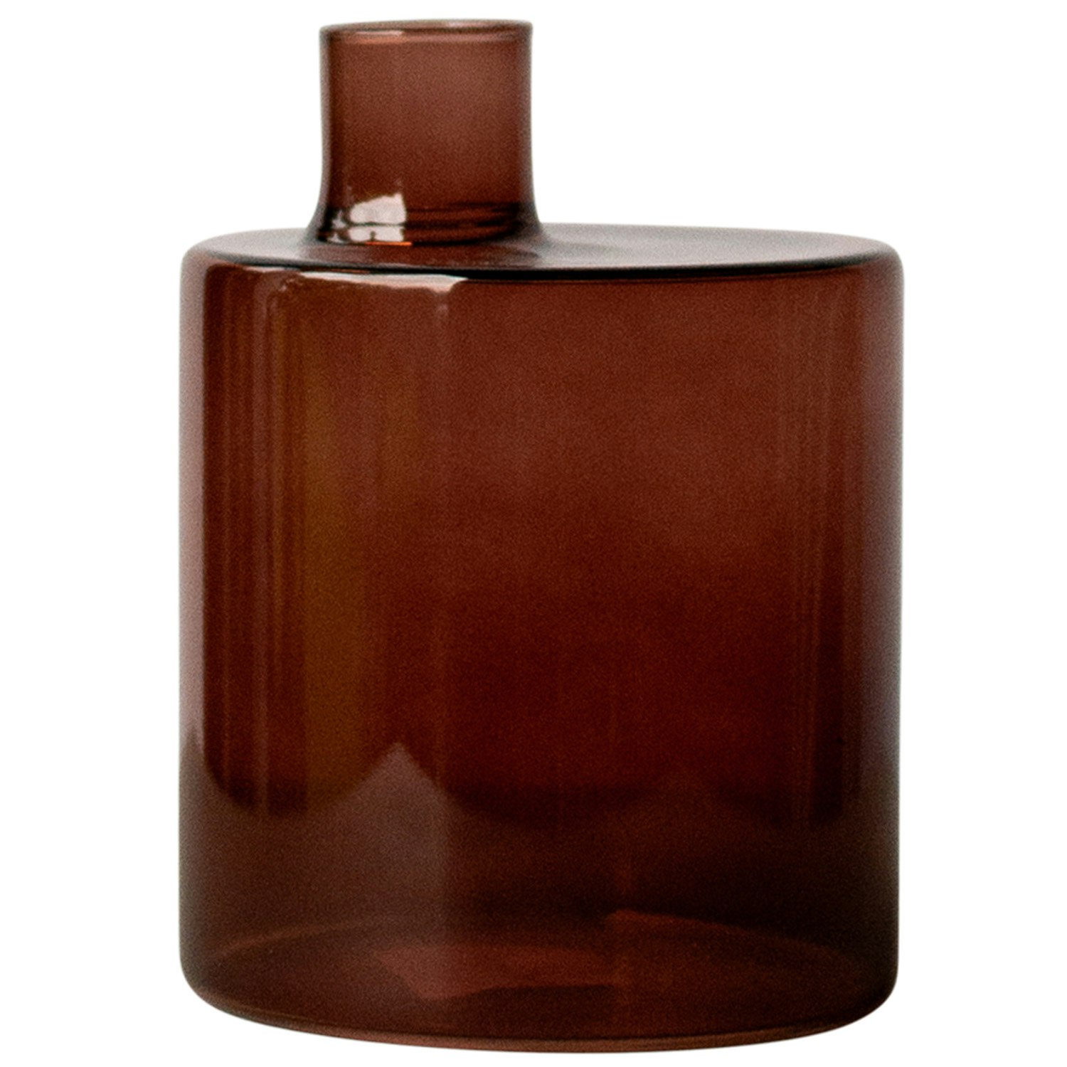 Dbkd Pipe Vase 14 Cm M&oslash;rke -  Vaser Glass R&oslash;d - 20221402DR