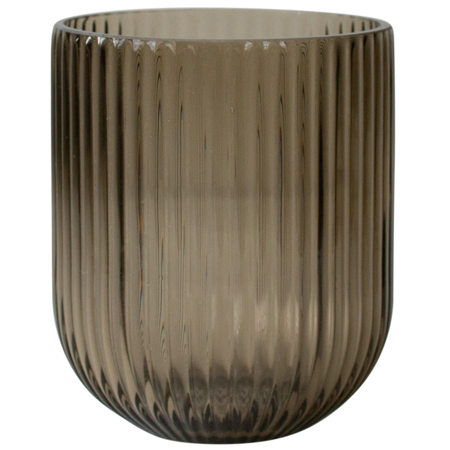 Dbkd Simple Stripe Vase 14 Cm  -  Vaser Glass Brun - 20221501b
