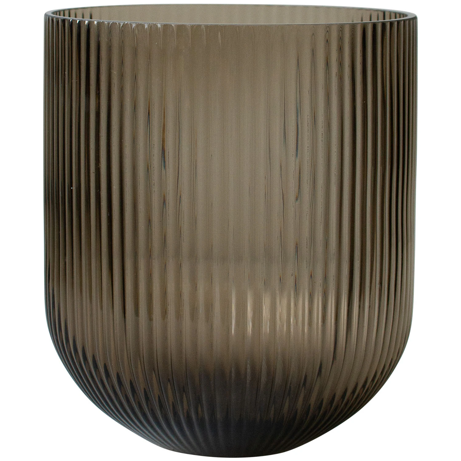 Dbkd Simple Stripe Vase 22 Cm  -  Vaser Glass Brun - 20221503b