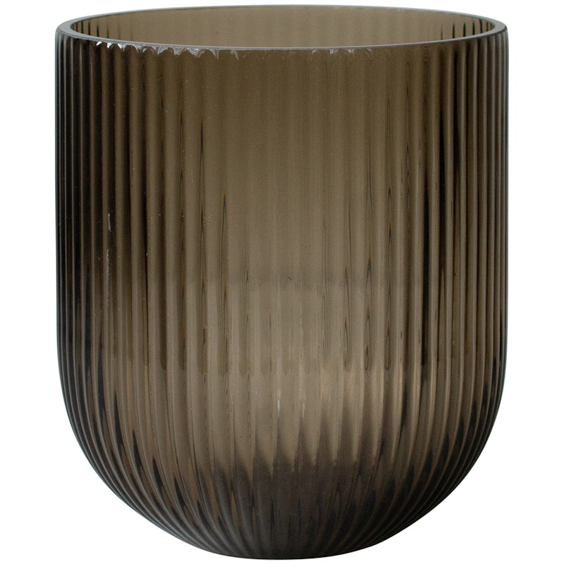 Simple Stripe Vase 18 cm, Brun