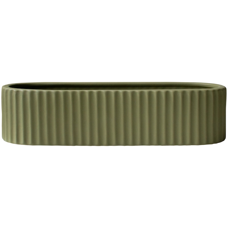 Stripe Adventslysestake 30 cm, Grønn