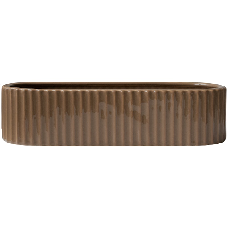 Stripe Adventslysestake 30 cm, Nougat