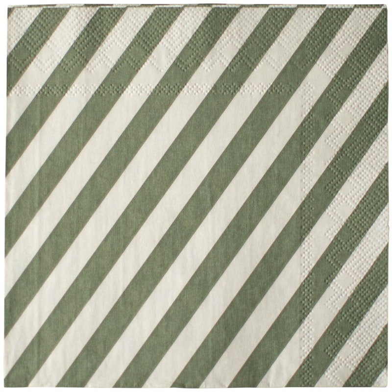 Stripe Servietter 2-pk, Grønn