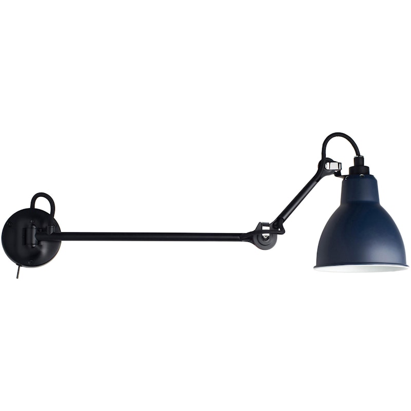 Lampe Gras N°204 L40 SW Vegglampe, Blå