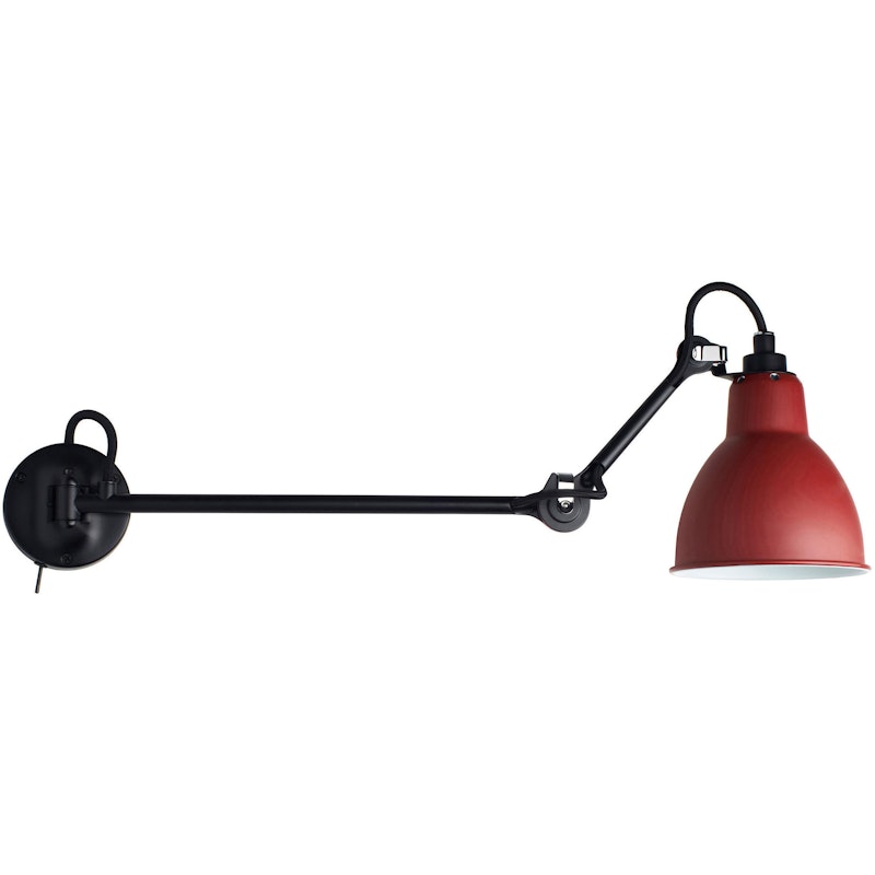 Lampe Gras N°204 L40 SW Vegglampe, Rød