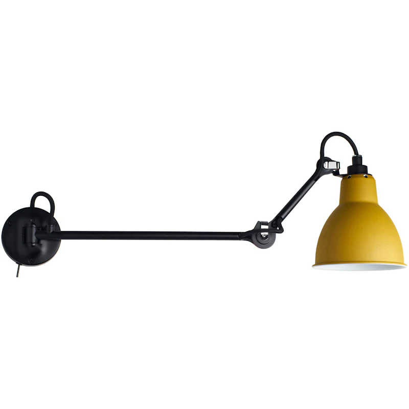 Lampe Gras N°204 L40 SW Vegglampe, Gul