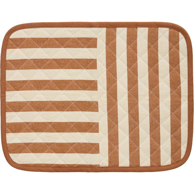 Block Stripe Spisebrikke 35x45 cm, Brun