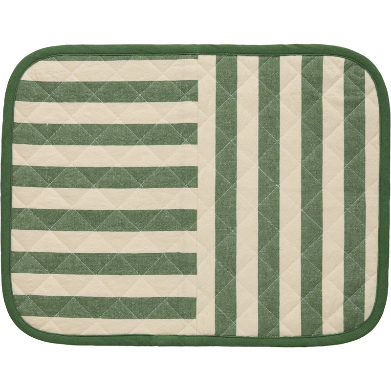 Block Stripe Spisebrikke 35x45 cm, Grønn