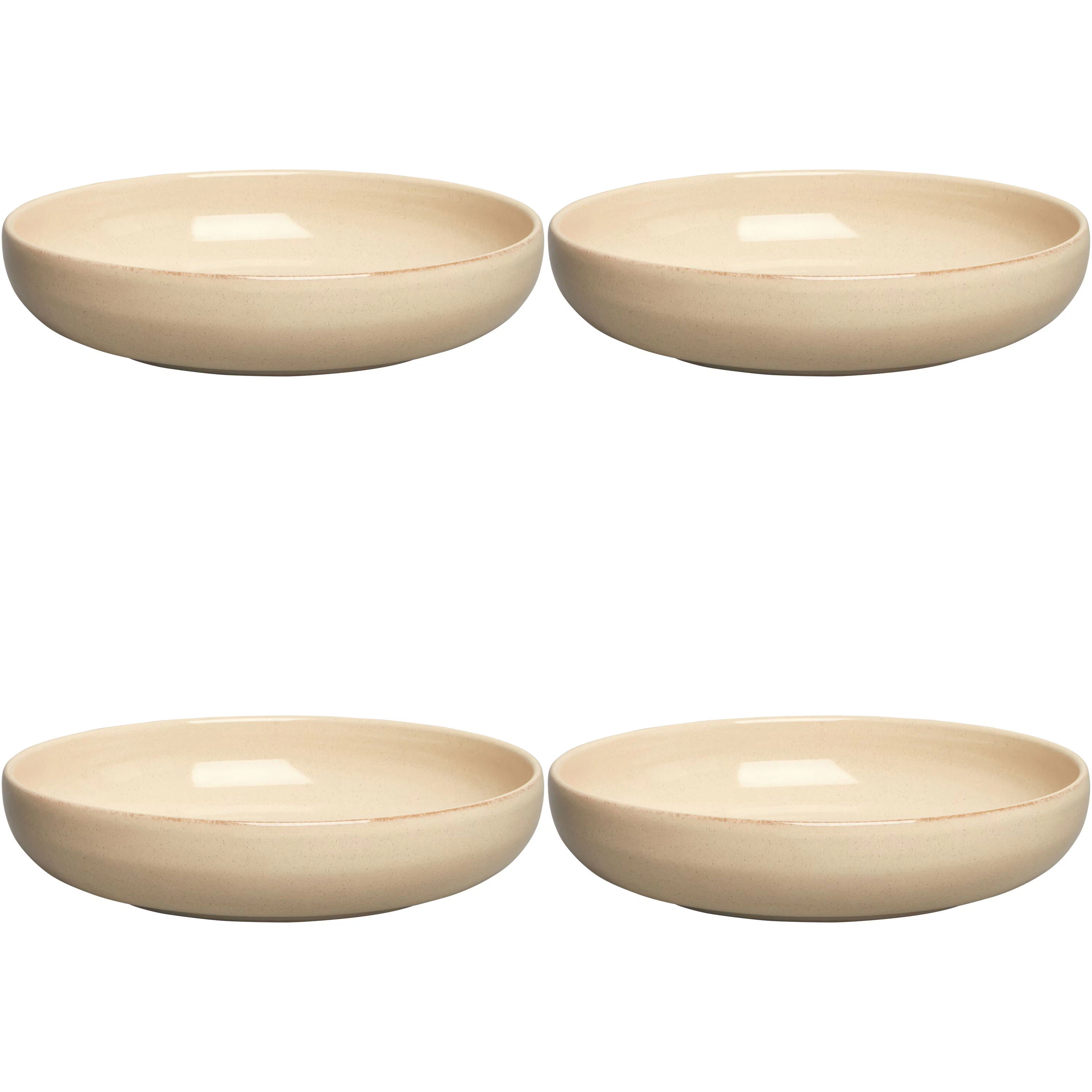 Decotique Bon Sk&aring;l 22 Cm 4-pk  -  Serveringssk&aring;ler Stengods Beige - 390009+390009+390009+390009