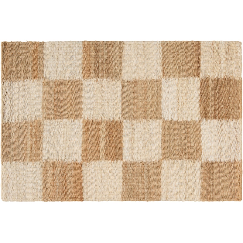 Chess Dørmatte 60x90 cm, Natural Jute / Off-white