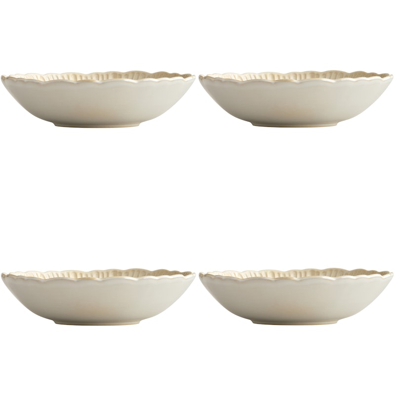 Daisy Dyp Tallerken 22 cm 4-pk, Cream