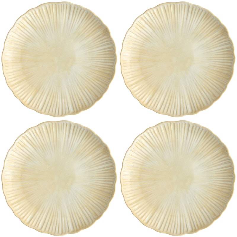 Daisy Tallerken 4-pk Cream, 22 cm