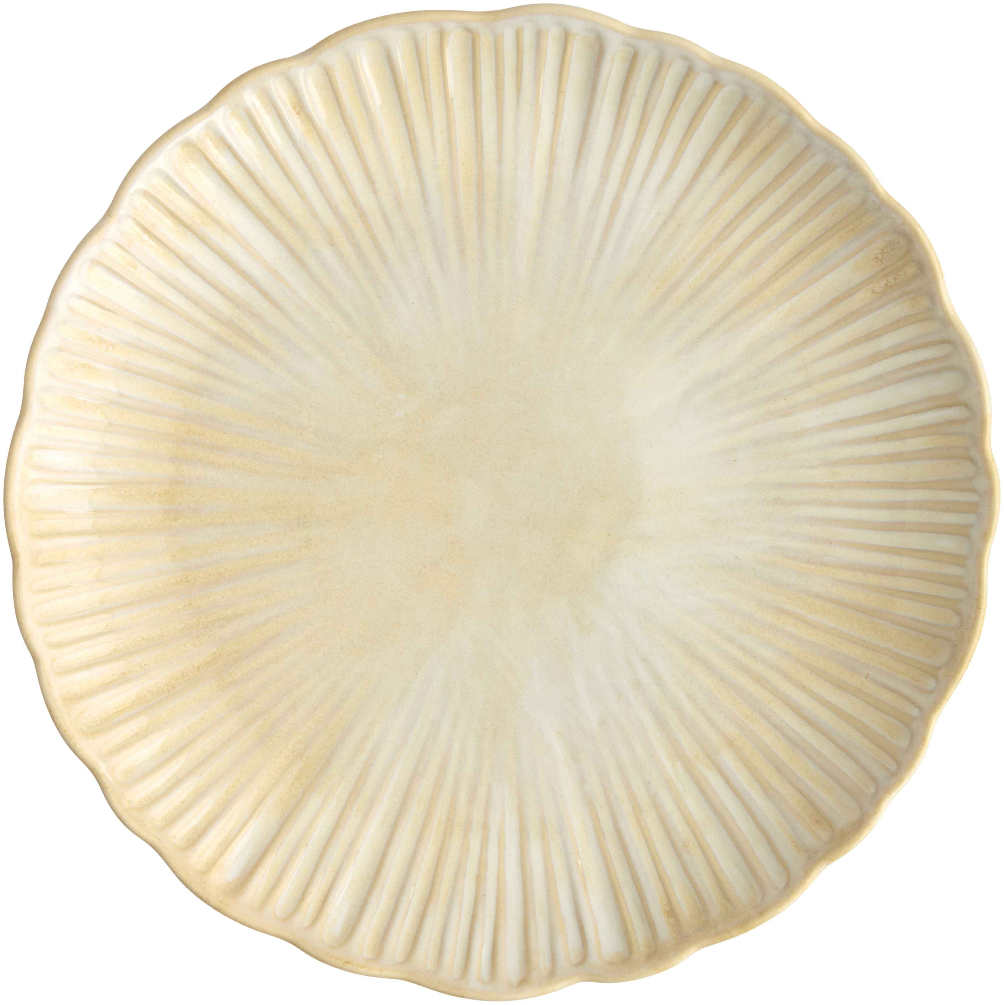 Decotique Daisy Tallerken  22 Cm -  Tallerkener Stengods Cream - 7582 D3954