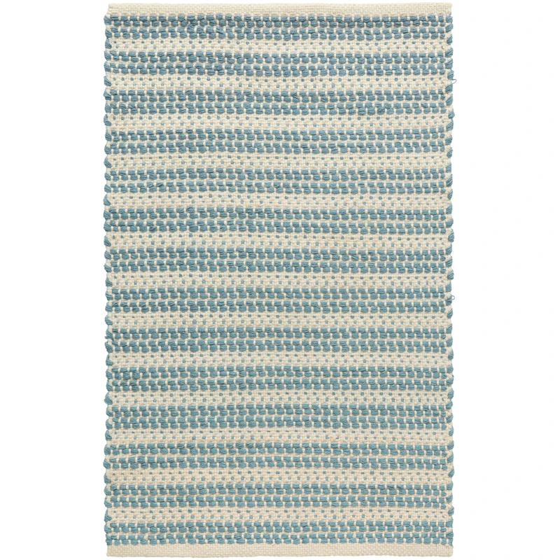 Dune Teppe Resirkulert PET 60x90 cm, Dusty Blue / Off-white