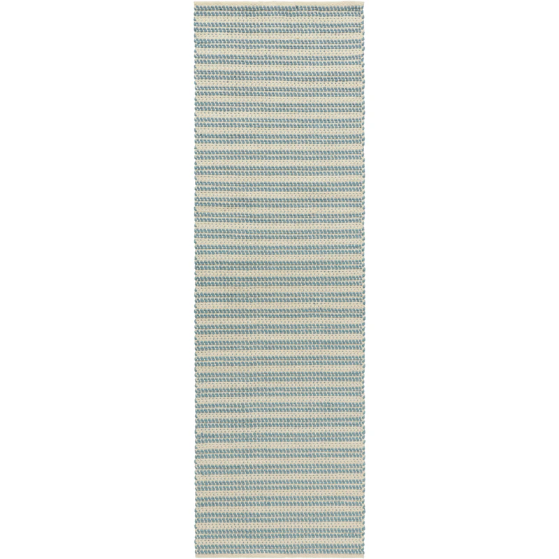 Dune Teppe Resirkulert PET 75x250 cm, Dusty Blue / Off-white