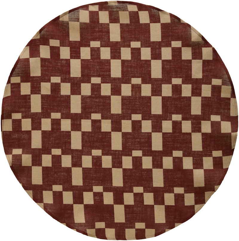 Eira Juletreteppe 125 cm, Beige / Rød