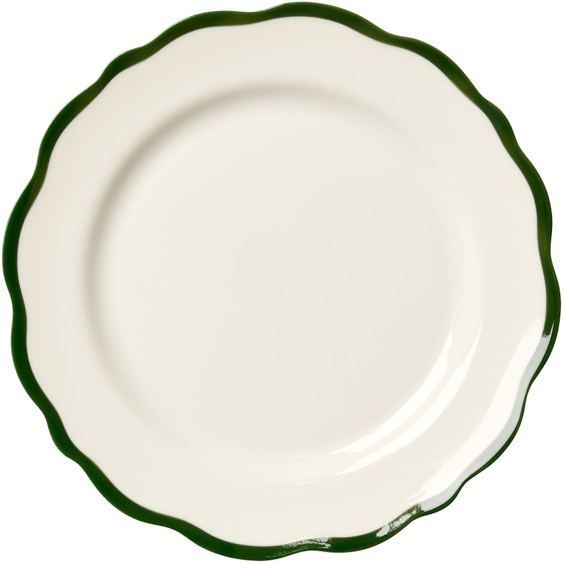 Fleur Sidetallerken 21 cm, Mørkegrønn