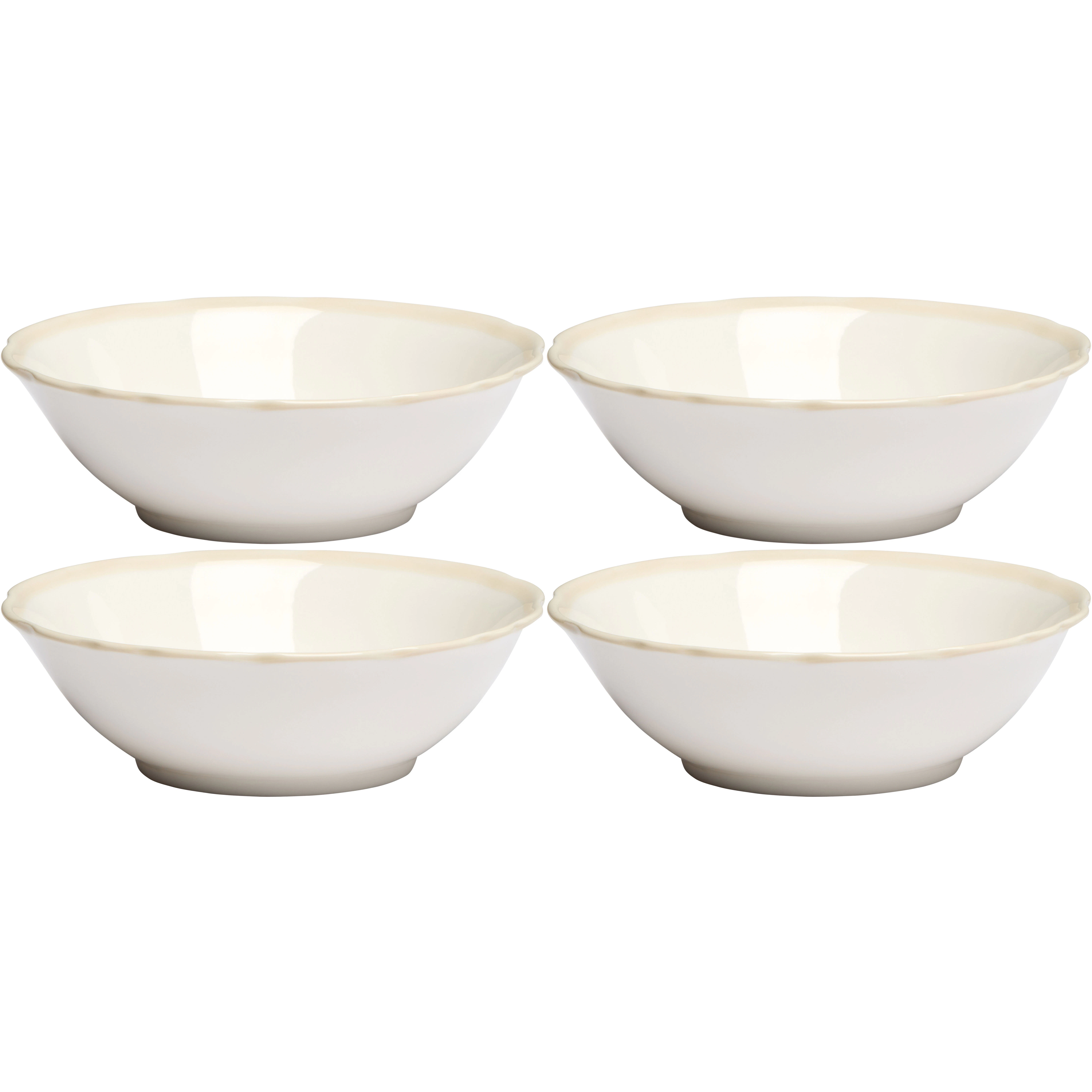 Decotique Fleur Sk&aring;l 15 Cm 4-pk  -  Frokostsk&aring;ler Keramikk Sand - 427704X4
